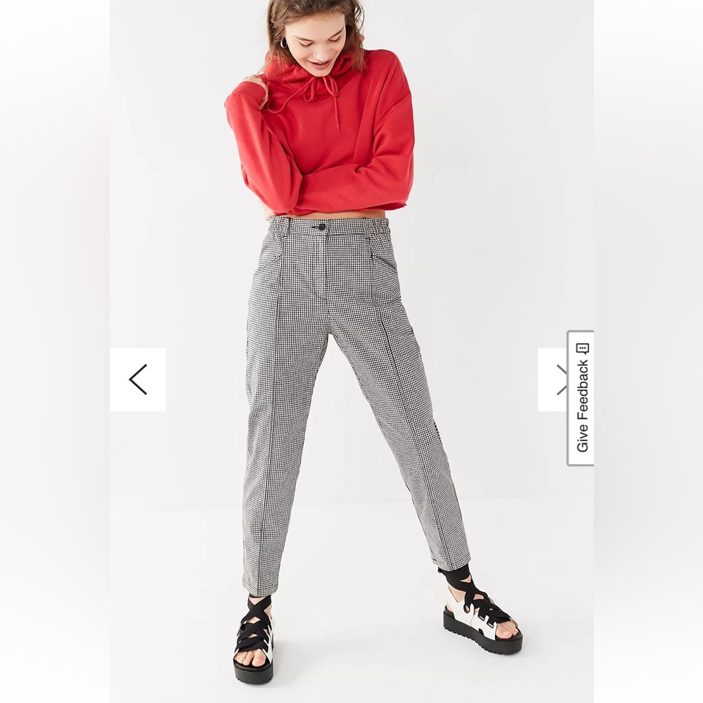 Urban Outfitters Black and White Gingham High waist Pants